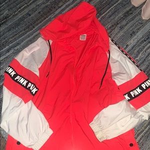 pink windbreaker